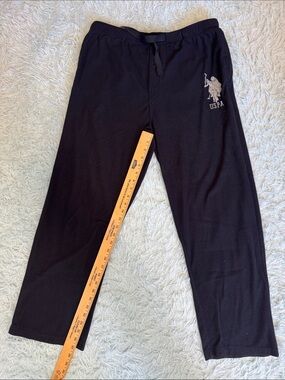 U.S. Polo Assn. Black Drawstring sweatpants with Logo mens small.
